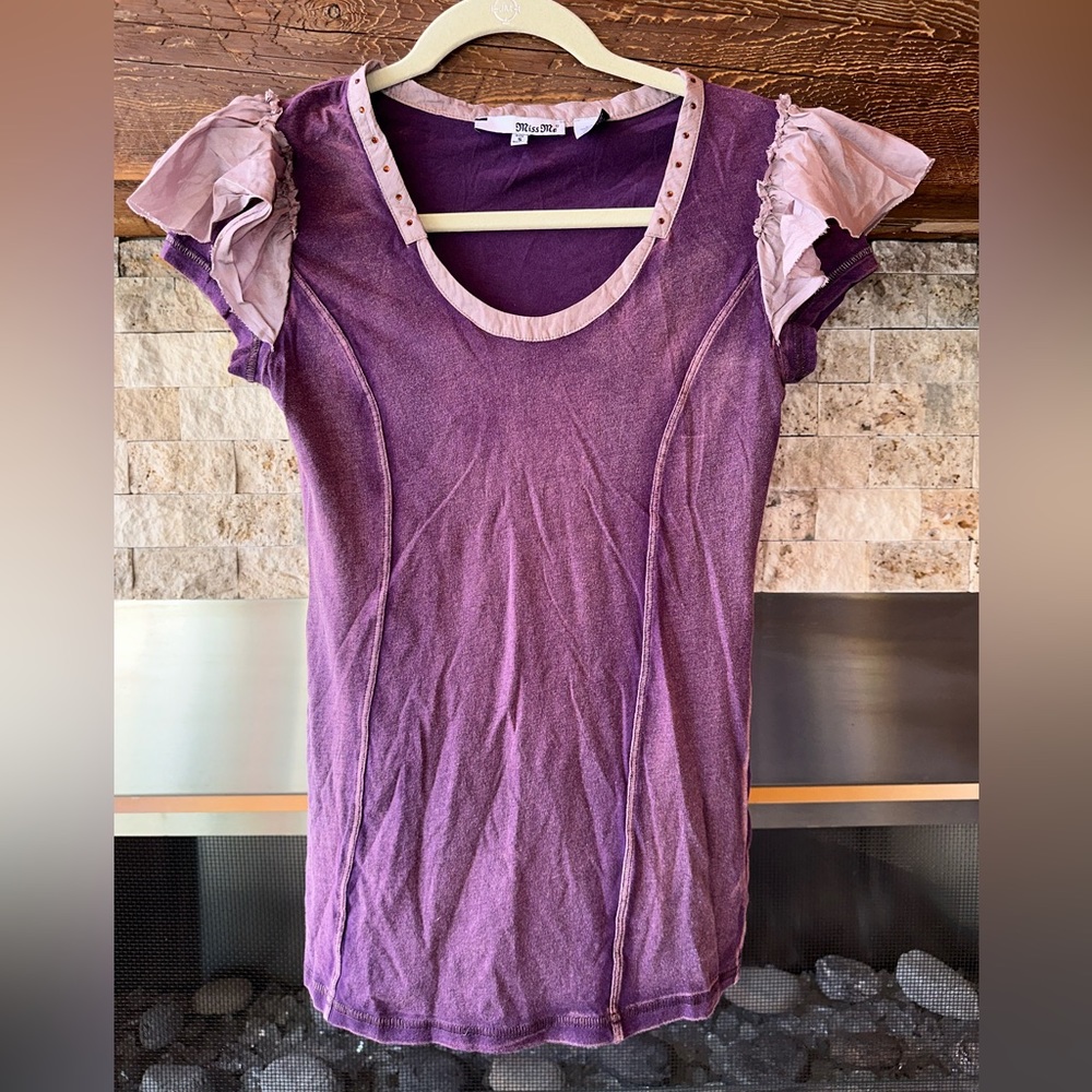 Miss Me Purple Ruffled Top